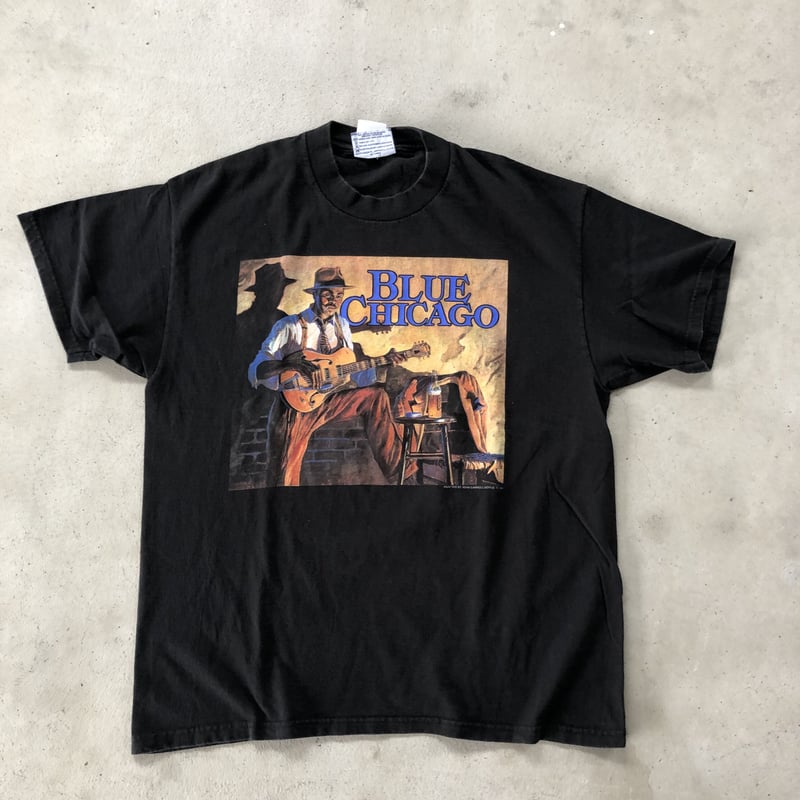 90's USA製 BLUE CHICAGO アートT | CUSTOM FEVER