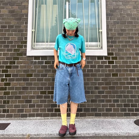 80s〜 USA製　Hanes 貝殻プリントTシャツ