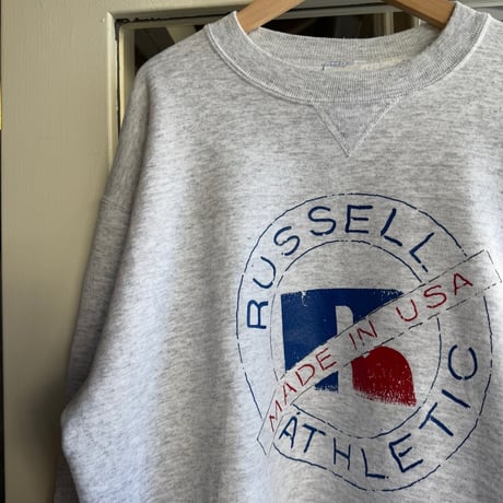 USA製RUSSELL ロゴプリントスウェットXL