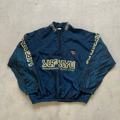 SURF STYLEハーフジップナイロンプルオーバー