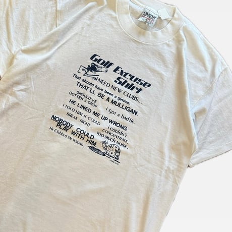 〜90’s ONEITA “Golf Excuse Shirt” プリントTシャツ L