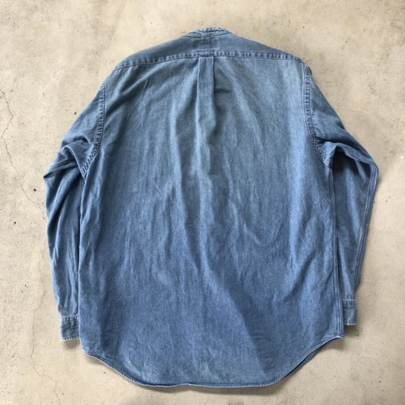 RALPH LAUREN デニムバンドカラーシャツ L | CUSTOM FEVER