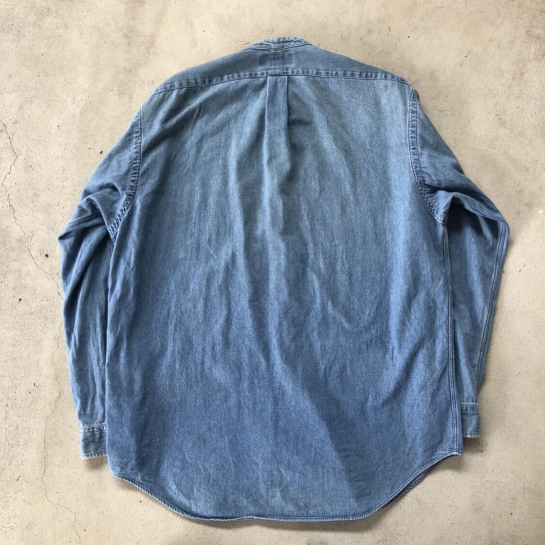 RALPH LAUREN デニムバンドカラーシャツ L | CUSTOM FEVER