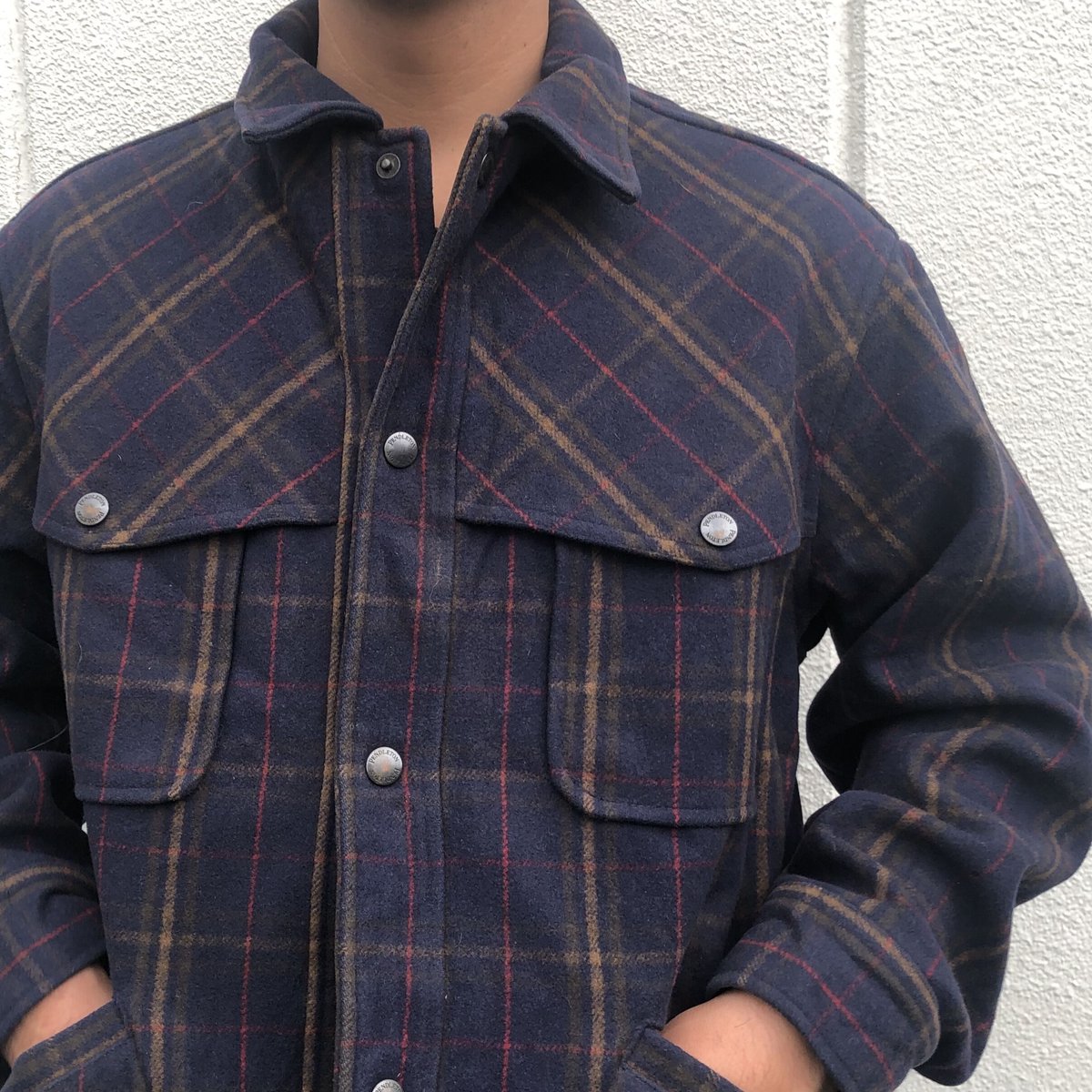PENDLETON デニム ウール ジャケット モカ ノンウォッシュ USA製 PENDLETON デニム ウール ジャケット モカ ノンウォッシュ USA製