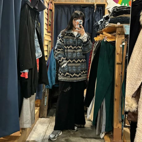 総柄裏地付きジャケット