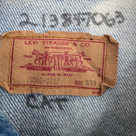 90's USA製 Levi's70506デニムジャケット 44R