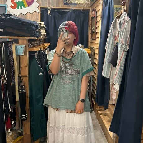 Harley-Davidson ＶネックフレンチスリーブTシャツ