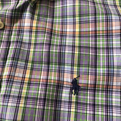 RALPH LAUREN カラフルチェックボタンダウンシャツ