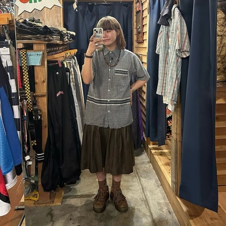 ポイントデザインチェックシャツ