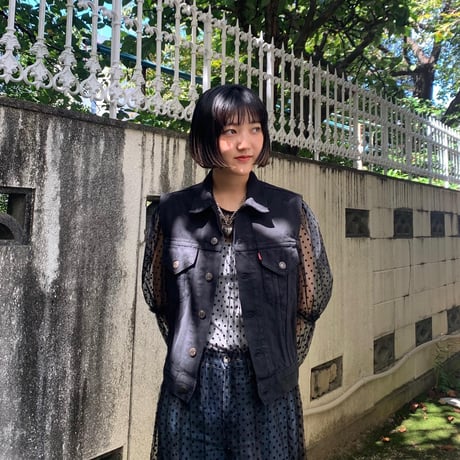 Levi's後染め黒デニムベスト