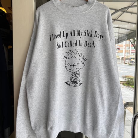 〜90's〝Calvin and Hobbes〟キャラスウェット XL