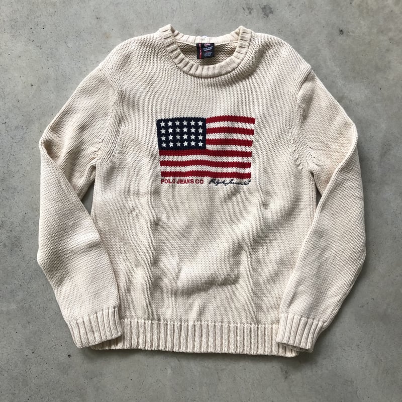 POLO コットンニットセーター 星条旗 | CUSTOM FEVER POLO コットンニットセーター 星条旗 | CUSTOM FEVER