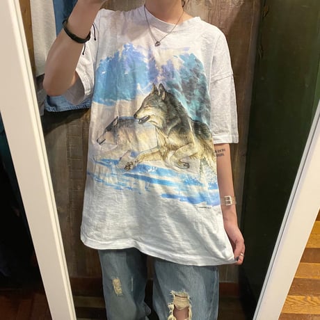 USA製ハスキー両面プリントTシャツ