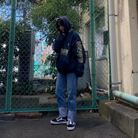SURF STYLEハーフジップナイロンプルオーバー