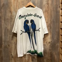 amazonia-Brasil インコ グラフィックTシャツ