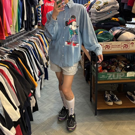 MICKEY UNLIMITED ミッキーデニムシャツ