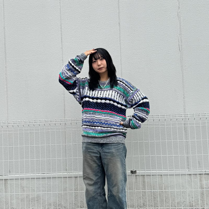 CONCRETE mix 3Dニットセーター | CUSTOM FEVER CONCRETE mix 3Dニットセーター | CUSTOM FEVER