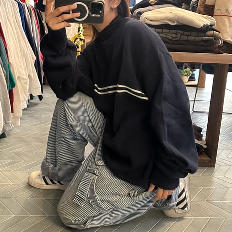 NAUTICA ラインコットンニット