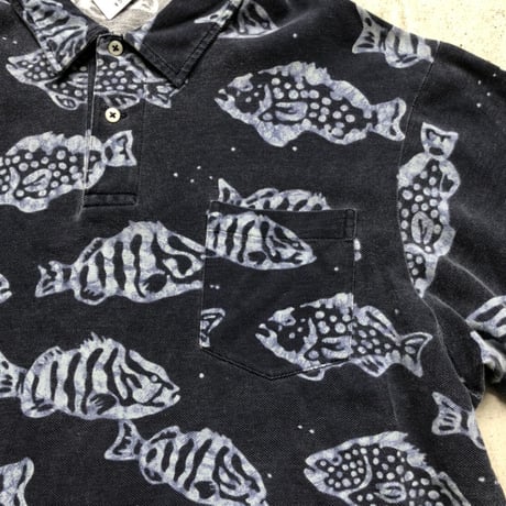 POLO SPORT 半袖魚柄ポロシャツ