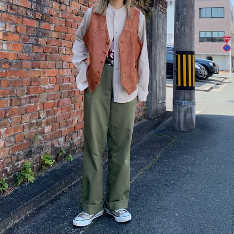 ウエスタンレザーベスト