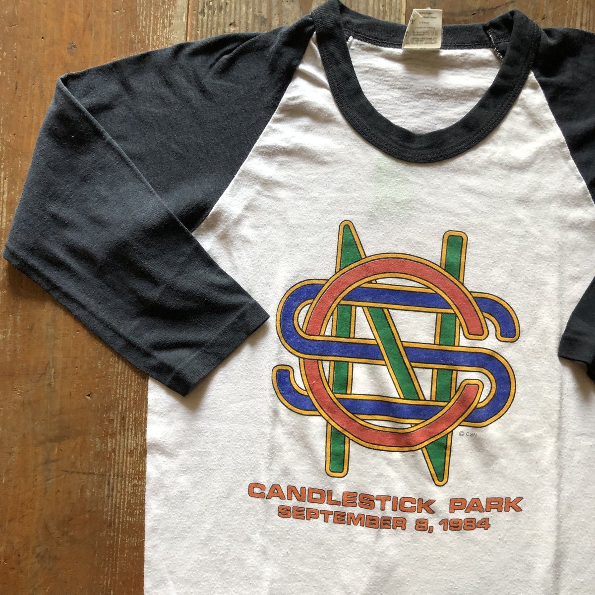 90s USA製 バンドT クロスビー・スティルス＆ナッシュ ツアー Tシャツ Crosby Still & Nash ラグランバンドTシャツ | CUSTOM FEVER