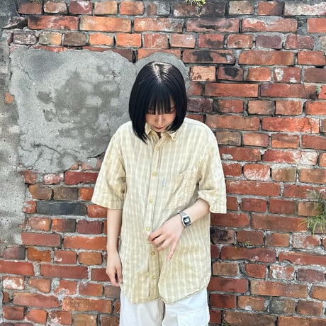 WOOLRICH 90s ベージュチェックシャツ