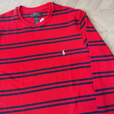 POLO ボーダーサーマルロンT