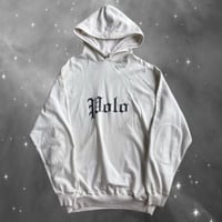Polo ゴシック調ロゴプリントフーディー