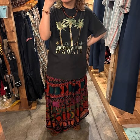 USA製 Hanes  光沢プリントTシャツ