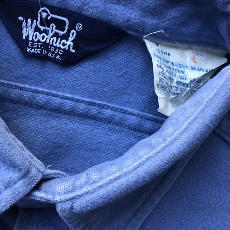 80's WOOLRICH長袖シャモアシャツ  L
