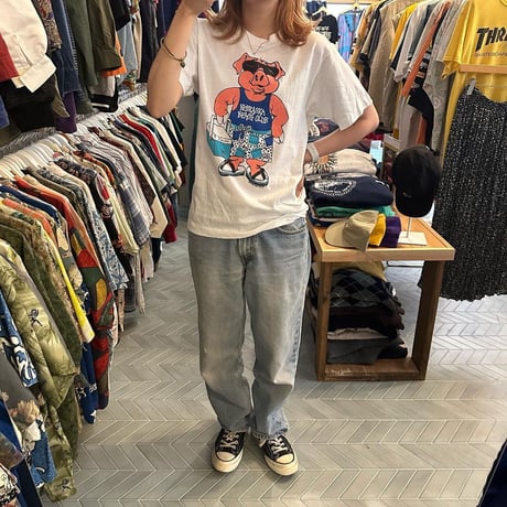 87年ネブラスカビーチクラブ豚さんTシャツ