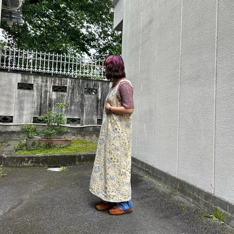 USA製 花柄ノースリーブワンピース