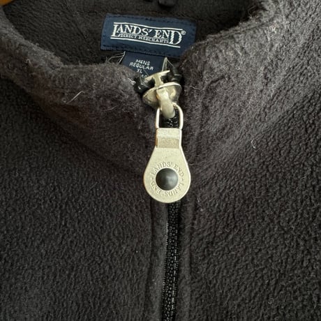USA製 LANDS' END フルジップフリース 黒XL