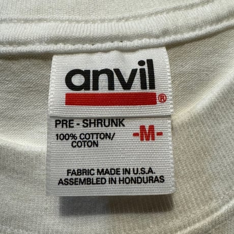 90's〜 anvil無地T  デッドストック