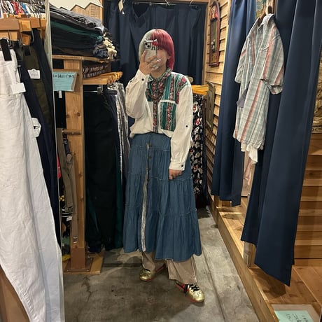 USA製 花柄ブラウス