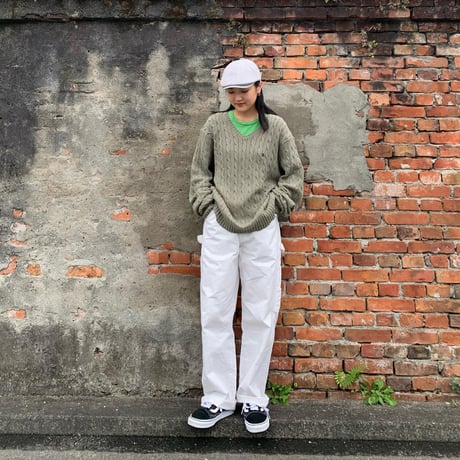 POLOケーブルコットンニット