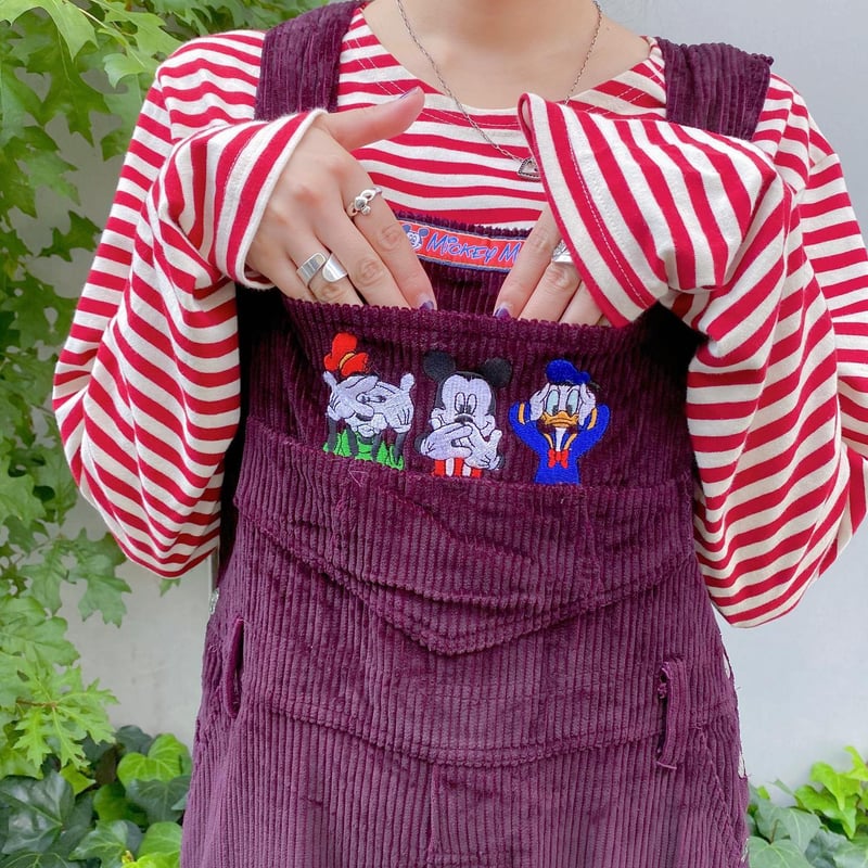 ミッキー太畝コーデュロイオーバーオール | CUSTOM FEVER