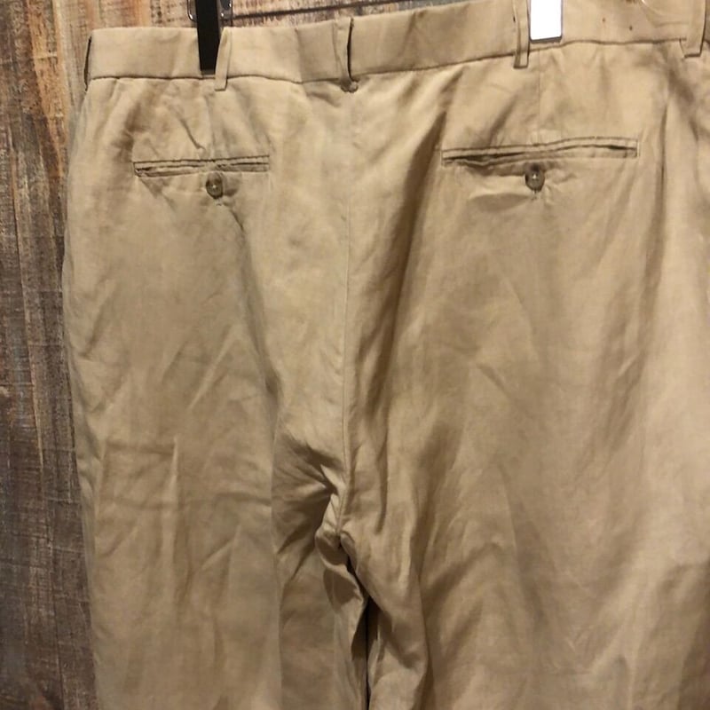 ラルフローレン★白　W33　L相当◎シルクリネンポロチノ★ USED】90s POLO RALPH LAUREN SILK LINEN PANTS W36/L34 - 毎日
