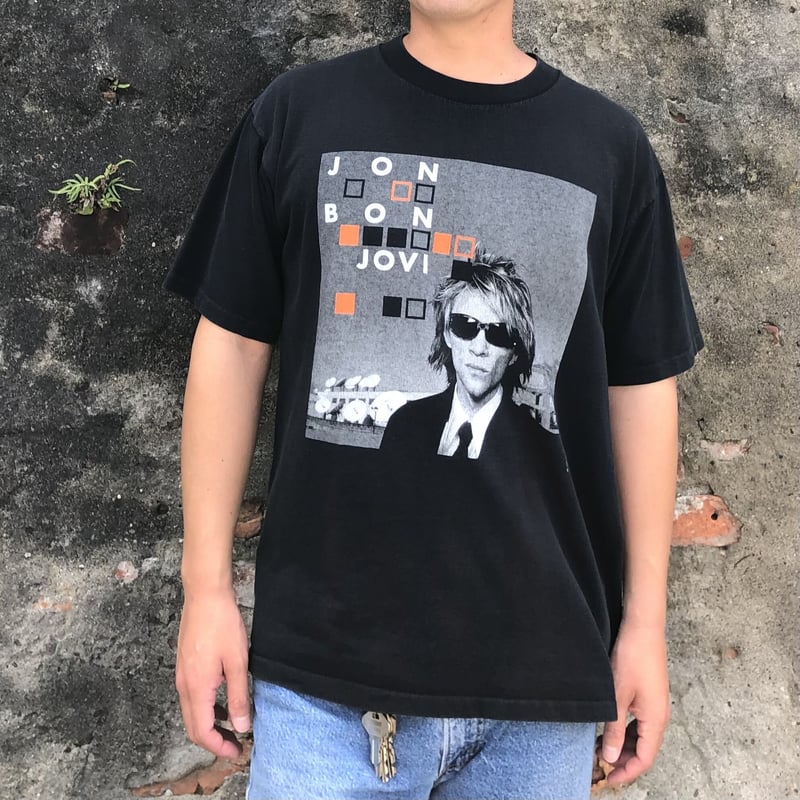 BON JOVIバンドツアーtシャツ２００３ 2003 Bon Jovi Bounce Tour Shirt – WyCo Vintage