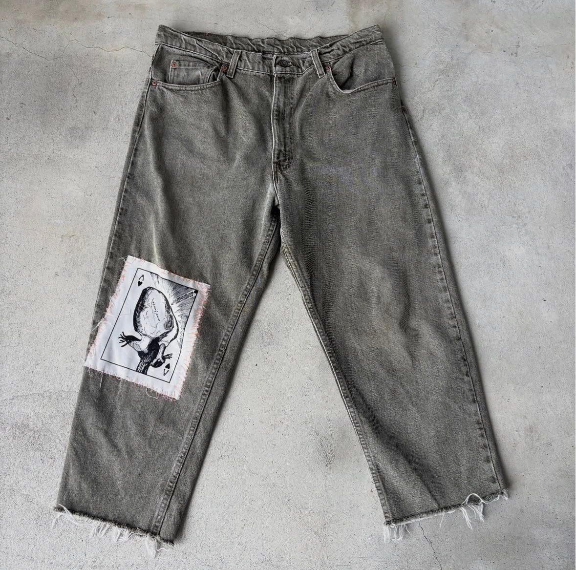 オーダーリメイクデニム USA製 Levi's550 カットオフリメイクデニム（38×30） | CUSTOM FEVER