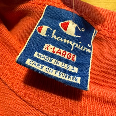 USA製90's〜チャンピオンワンポイント無地Tシャツ XL
