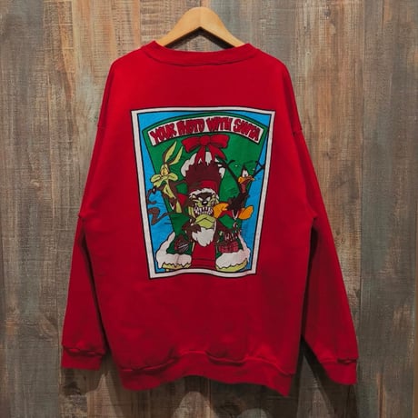 USA製 TULTEX  タズマニアンデビル　クリスマススウェット