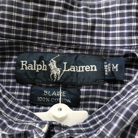 Ralph Lauren半袖チェックシャツ BLARE