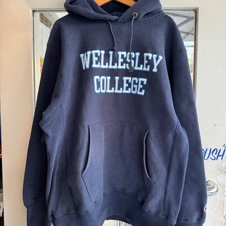 90's USA製 Champion Reverse Weave “WELLESLEY COLLEGE” Hoodie L