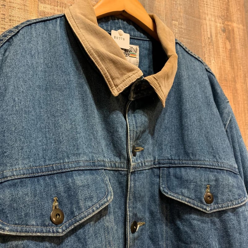 裏地付き襟コーデュロイデニムジャケット | CUSTOM FEVER
