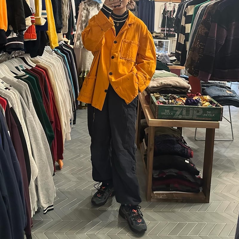 オレンジユーロカバーオール | CUSTOM FEVER