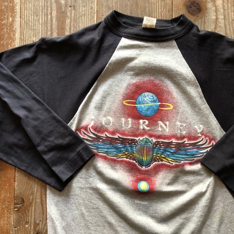 1980年代7部袖ラグランスリーブバンドTシャツ JOURNEY  M