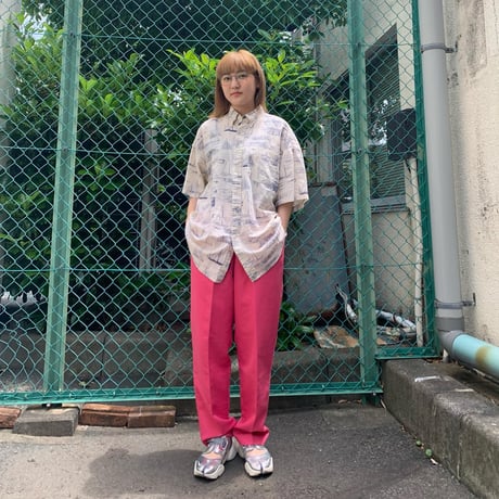 TOMMYヨット柄半袖シャツ