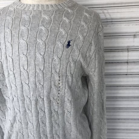 POLO ケーブルコットンニット