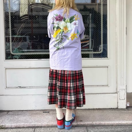 USA製 Hanes お花バックプリントTシャツ